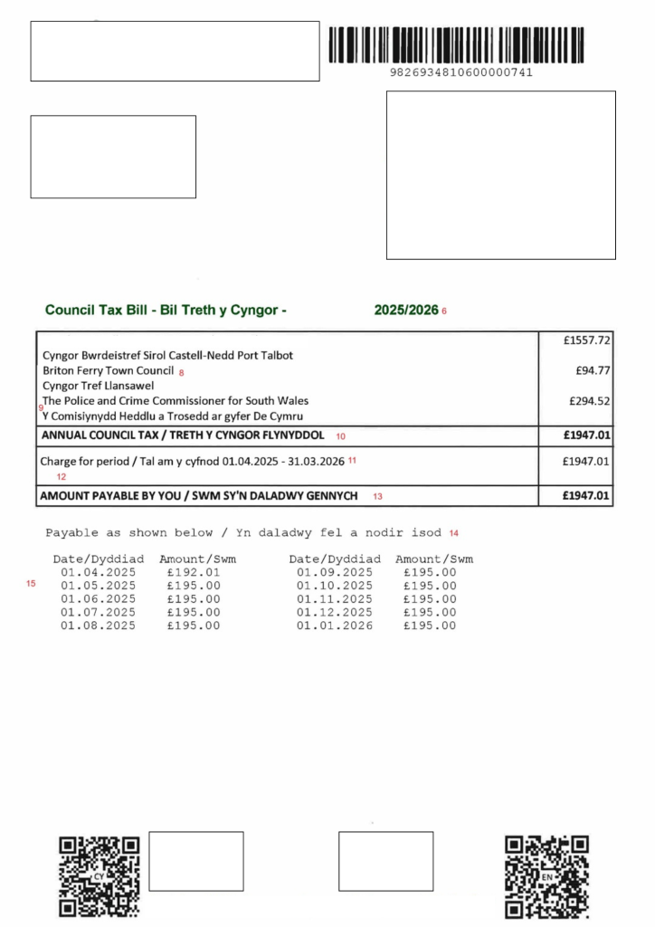 Utility bill
