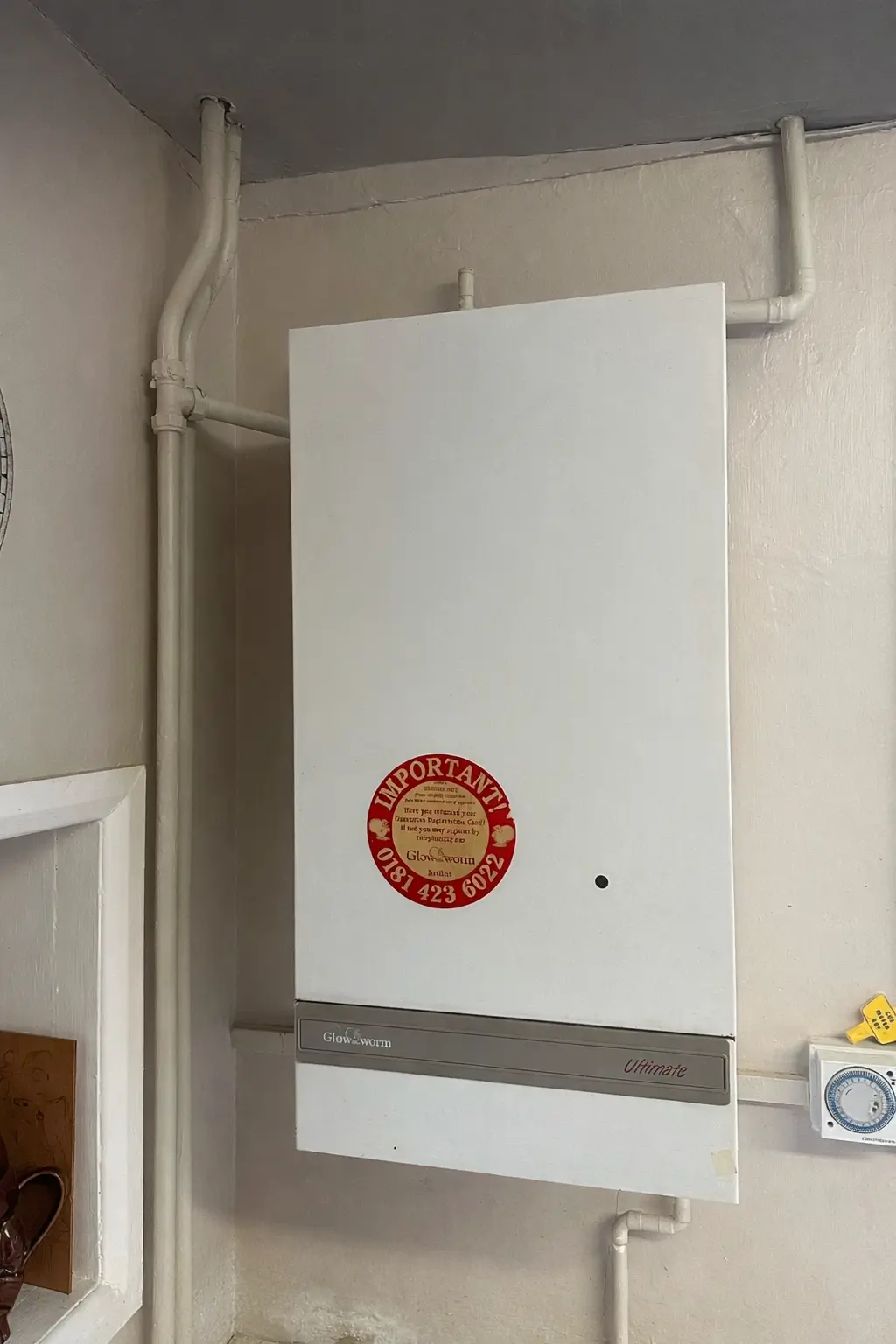 Before – Glow-worm Ultimate 50FF boiler prior to replacement