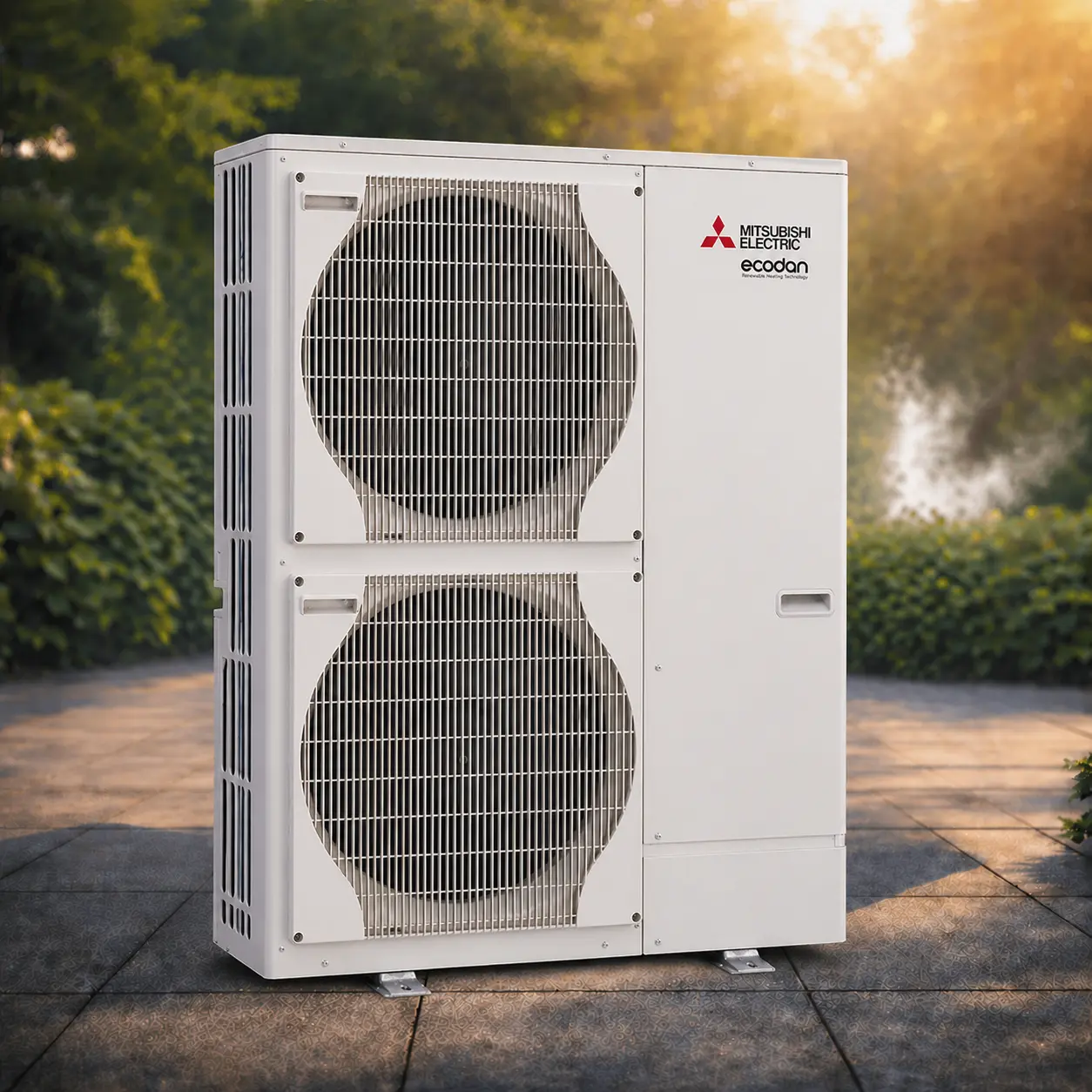 Mitsubishi R32 air source heat pump