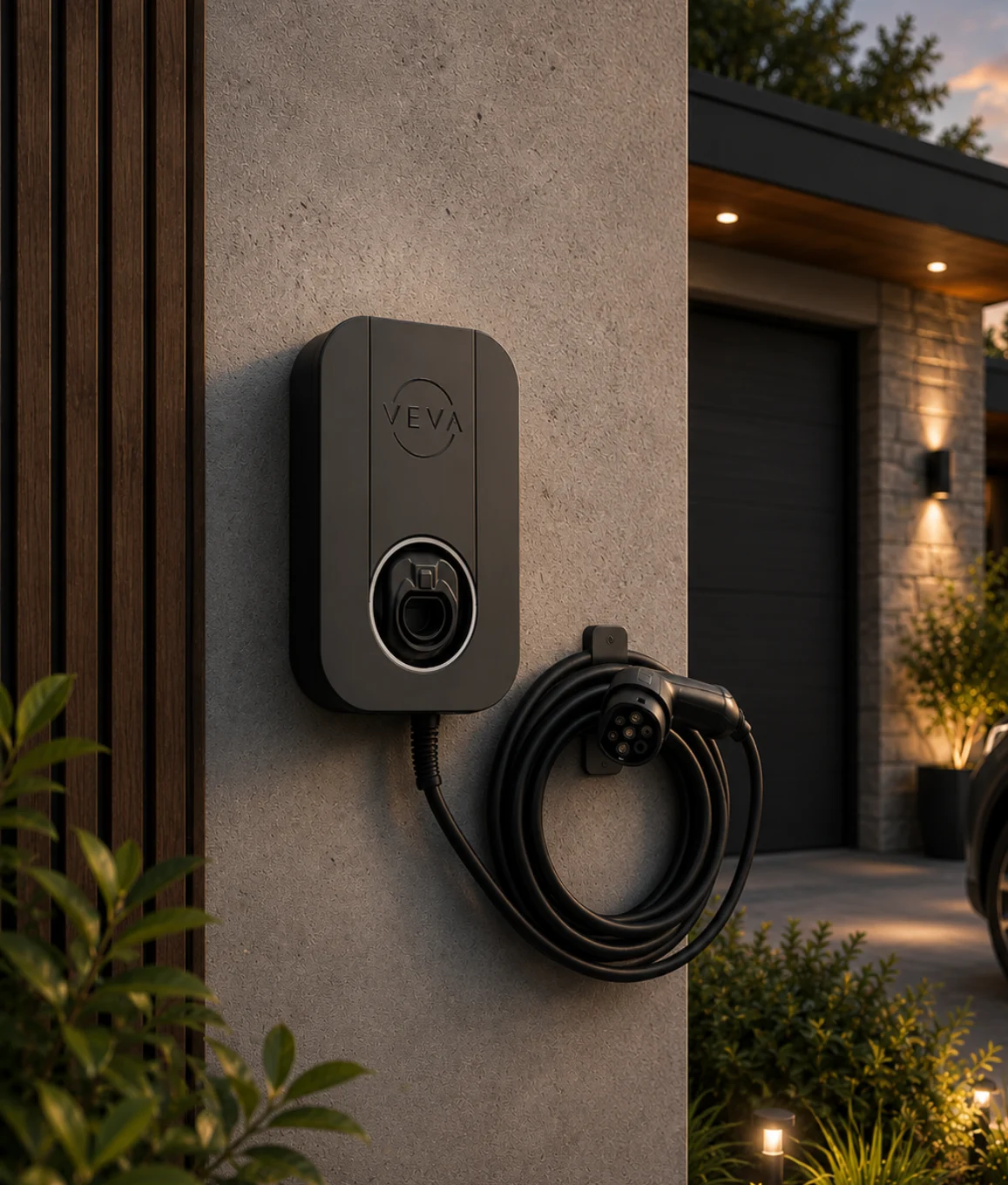 VEVA 7.4kW Tethered EV Charger with 8m Cable
