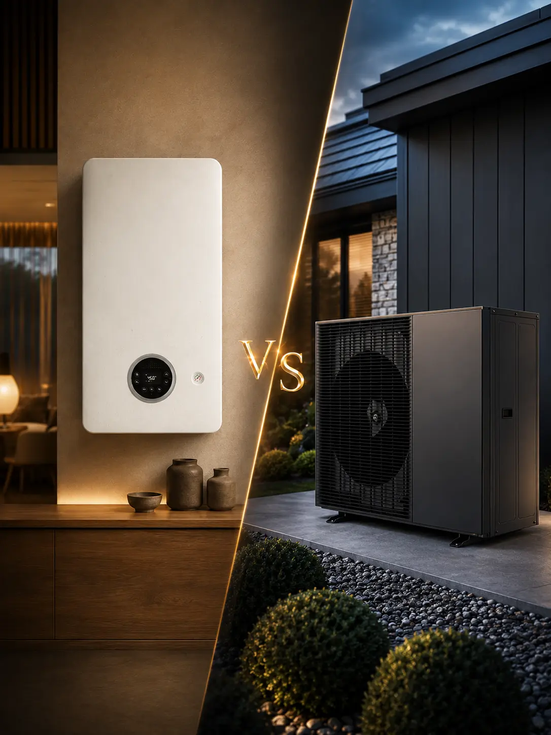 Boiler vs Air source heat pump