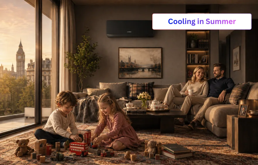 Cooling during summer with air conditioning unit