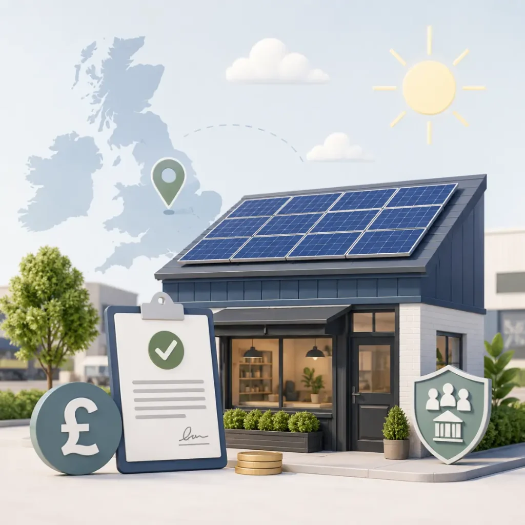 This image is to showcase that there are grants available to local business to install solar panels