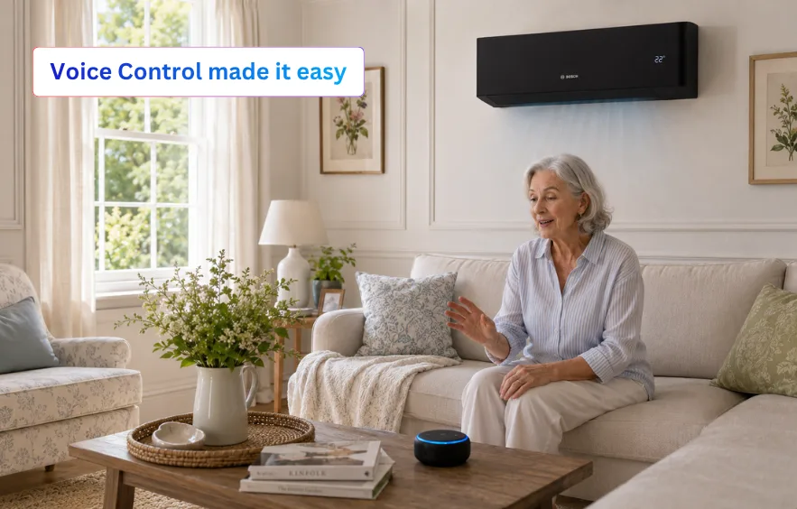 Voice control for air conditioning unit
